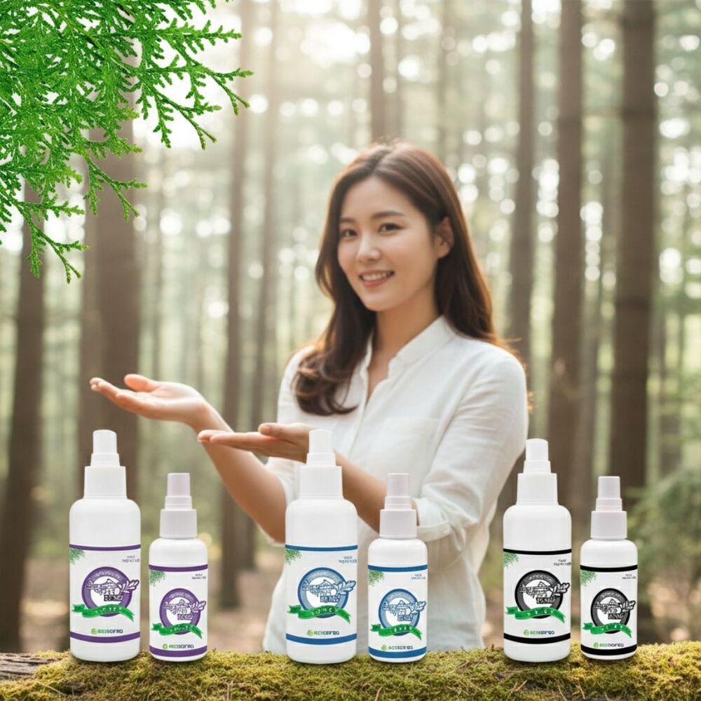 초록숲 피톤치드 편백수 스프레이 베이크아웃 백악관탈취제 새집증후군제거방법 섬유 탈취제 150ml+60ml - 상품 이미지