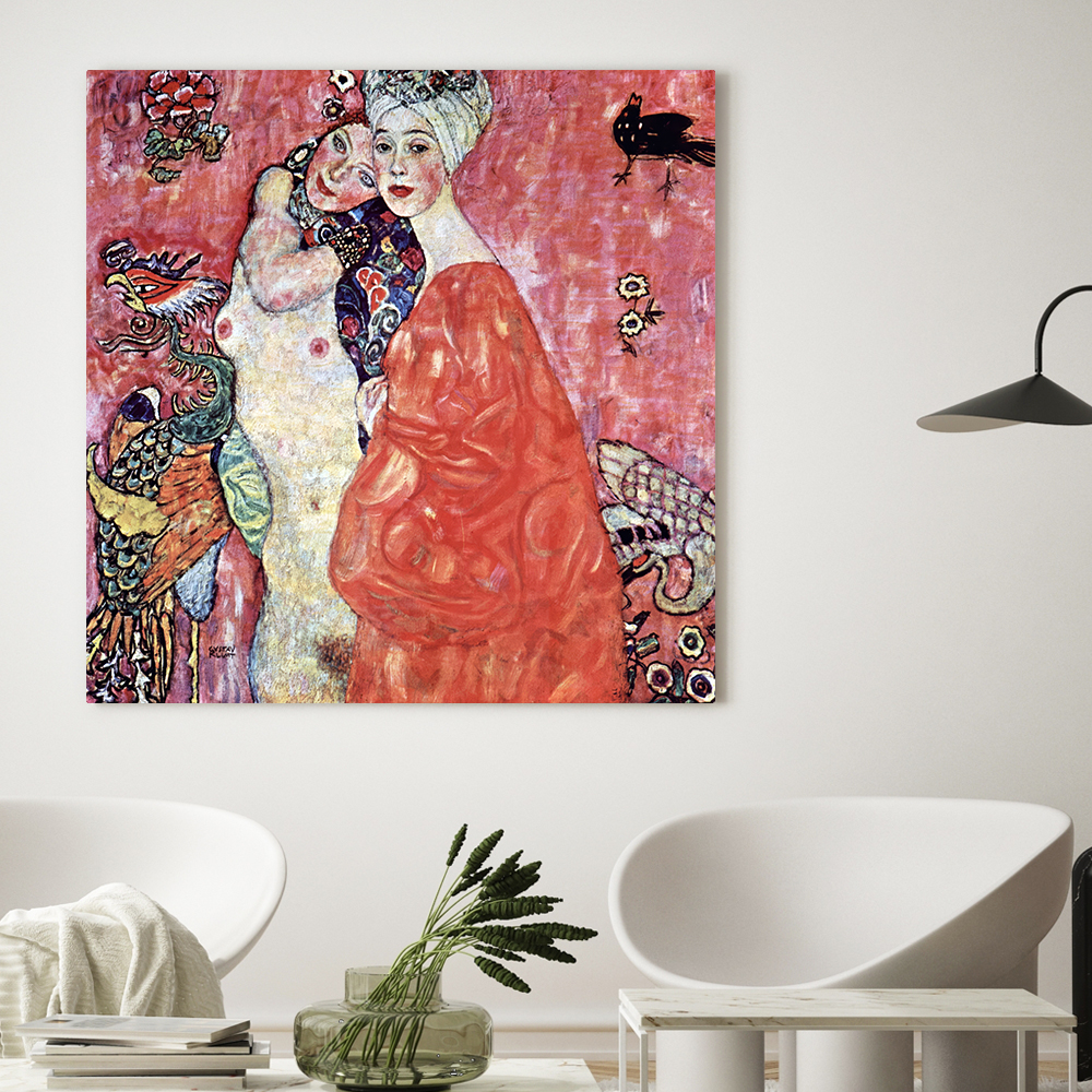 구스타프 클림트 인테리어 그림 액자 포스터 명화 The Girlfriends 1917 - 상품 이미지