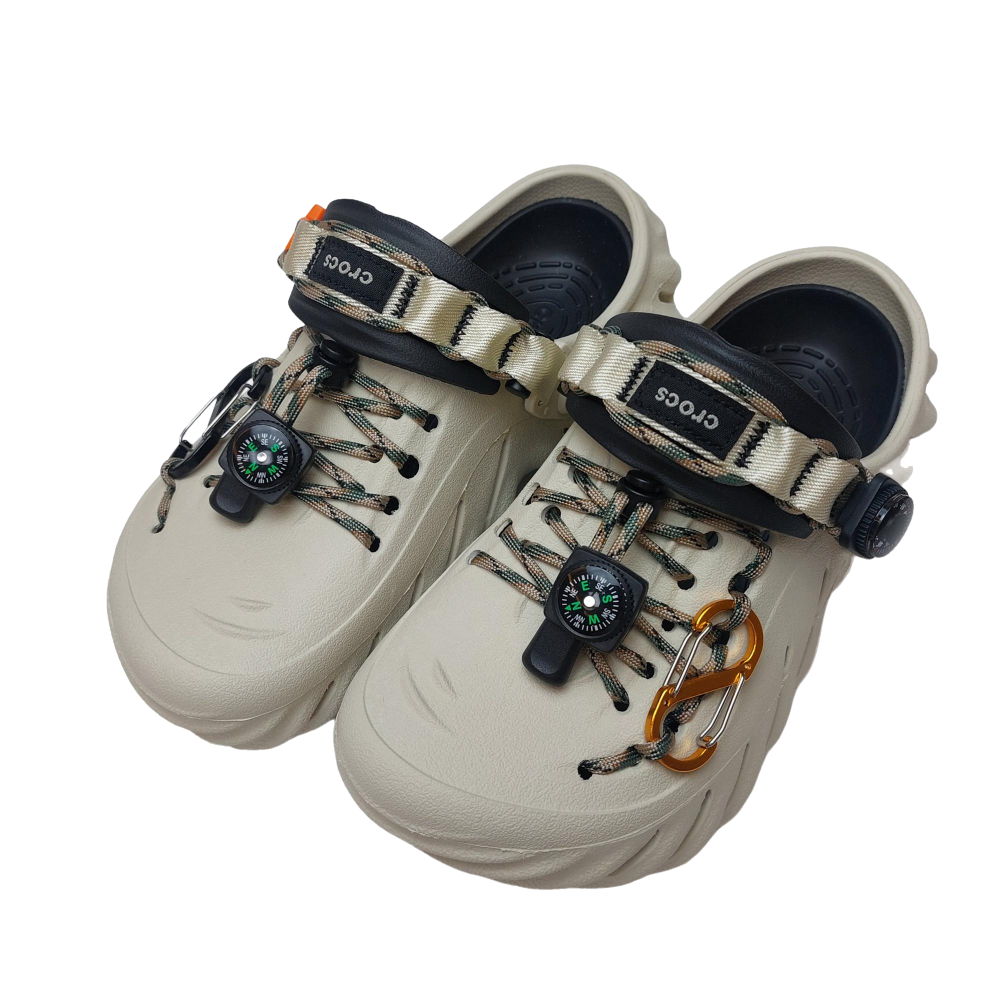 크록스 에코 클로그 본 블랙 파라코드 커스텀 슈즈 207937-2YJ