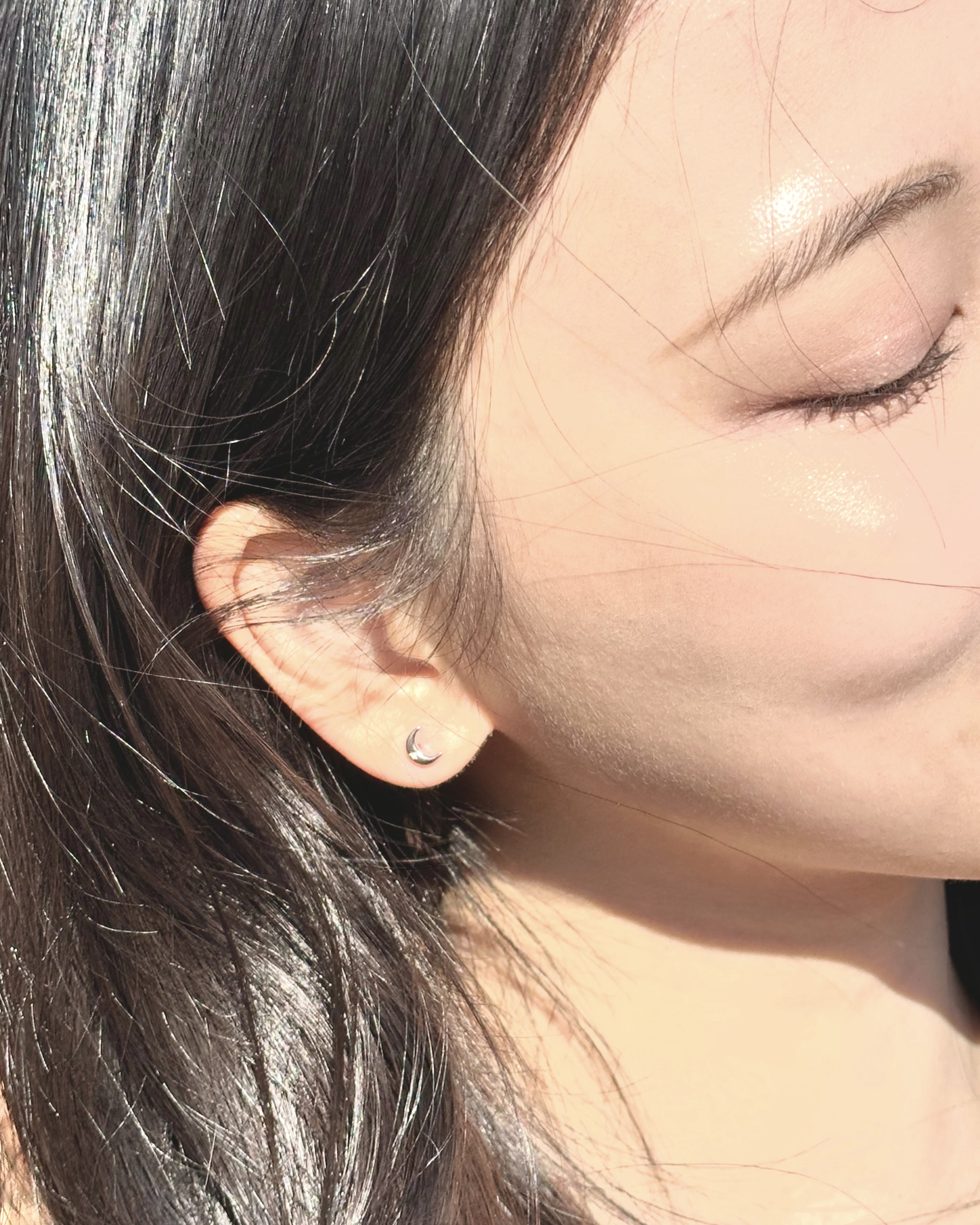 써지컬 스틸 귀걸이 오드 몬드 달 귀걸이 이미지 7