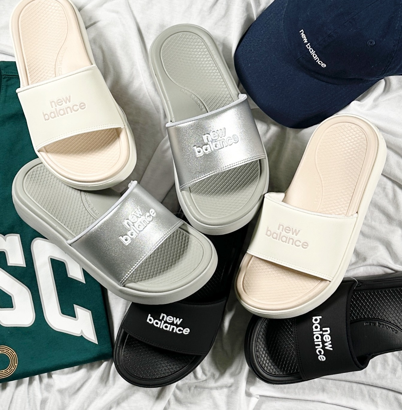 뉴발란스 슬리퍼 발편한 키높이 사무실 슬라이드 SD1301