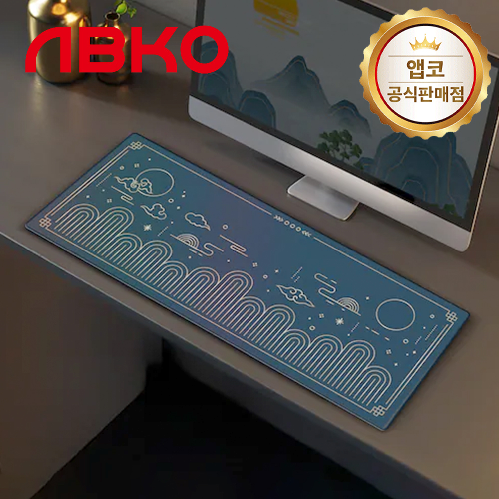 앱코 호작도 일월오봉도 프리미엄 데스크매트 Night(밤), 78x30cm - 상품 이미지