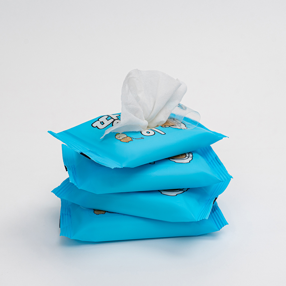 티슈도리 땅콩이 미니 비데 물티슈 10매 10팩 휴대용 포켓 여행용 비데 물티슈