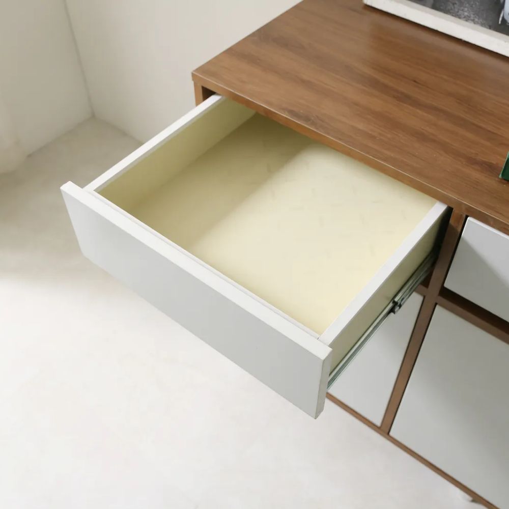 벨 75인치 85인치 티비장 높은 티브다이 장식장 1500x400x730mm, 화이트 이미지 6