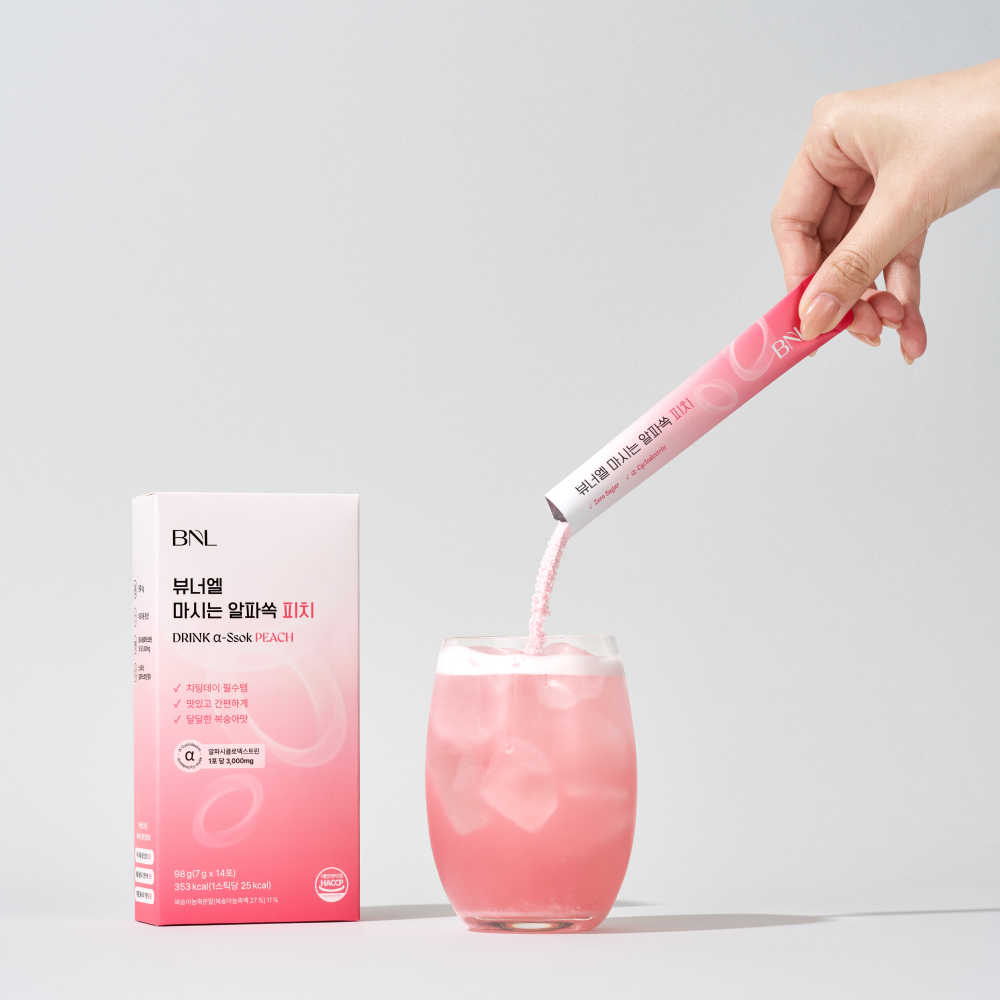 뷰너엘 알파CD 마시는 알파쏙 알파시디 알파시클로덱스트린 복숭아맛 다이어트음료 분말 - 상세 이미지 4