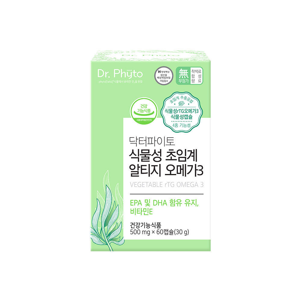 닥터파이토 식물성 초임계 알티지 오메가3 85%순도 임산부, 수유부 60캡슐, 1개