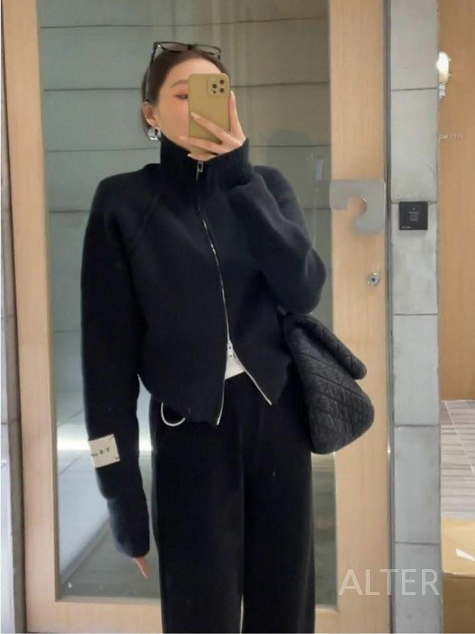 초록색 가디건 코발트블루 파란색 하늘색 파랑색 - 상세 이미지 3