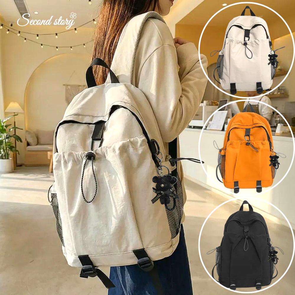 가벼운 경량 백팩 나일론백팩 캠핑 여행 데일리 방수 가방 키링 세트