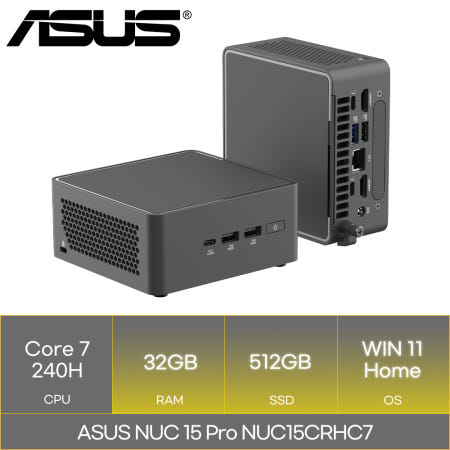ASUS ASUS NUC 15 Pro NUC15CRHC7 (RAM 32GB_SSD 512GB_WIN11)_마우스+장패드증정 AN