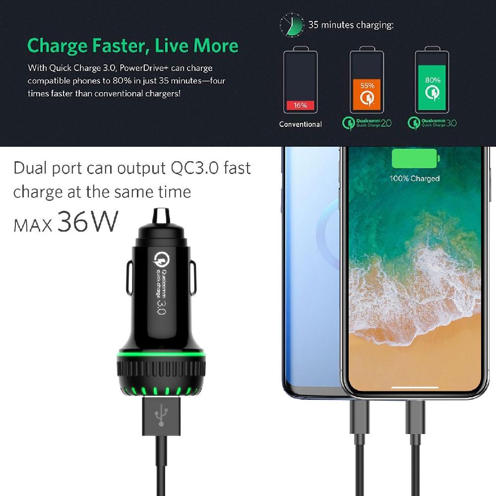 듀얼 잭 시거잭 충전기 시가잭 충전 차량용 허브 시가 자동차 USB 고속 충전잭 어댑터 - 상세 이미지 5