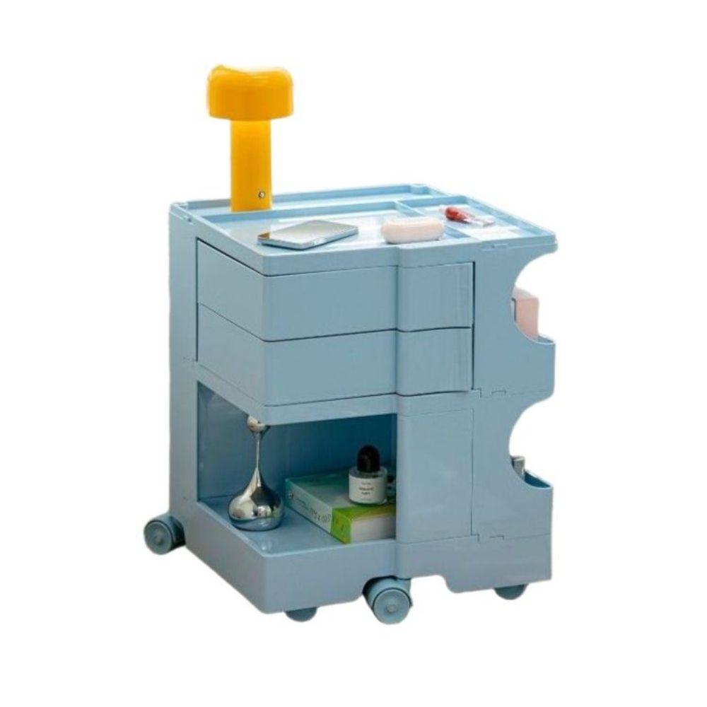이동식 웨건 트롤리 파스텔 인테리어 3층-화이트 이동형 - 상세 이미지 2