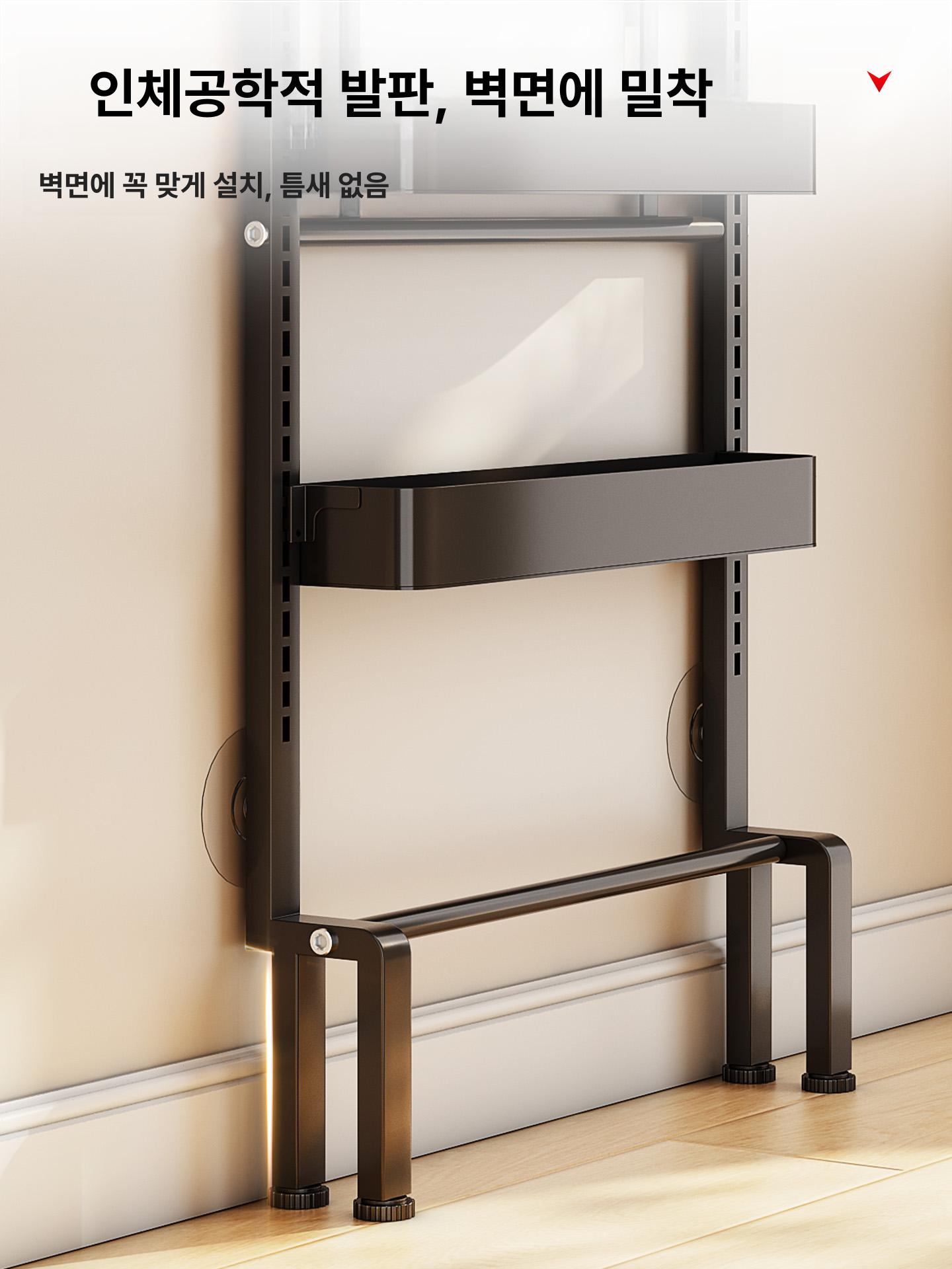 욕실 문뒤 수납장 욕실문 수납선반 선반랙 무타공 도어걸이 정리 - 상세 이미지 4