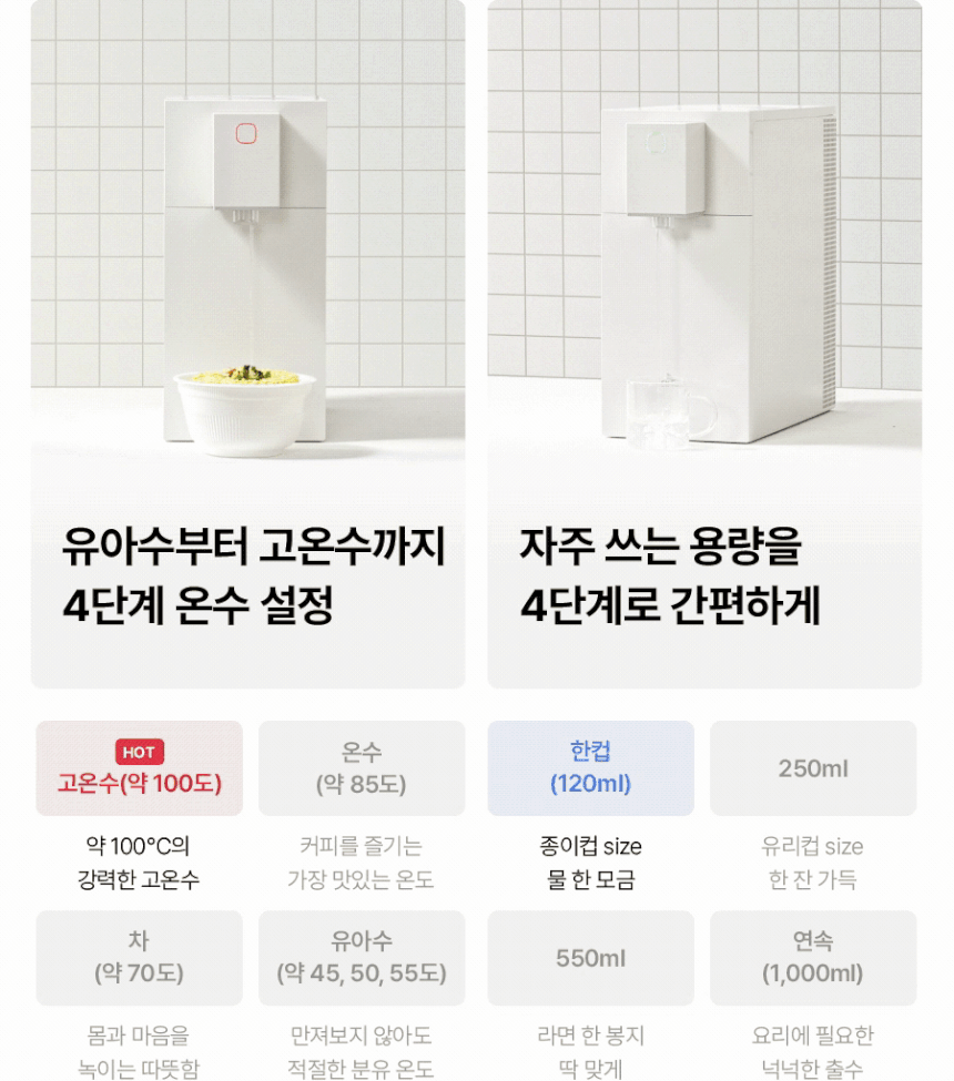 초소형 라이트 직수 냉온정수기 상세 이미지 10