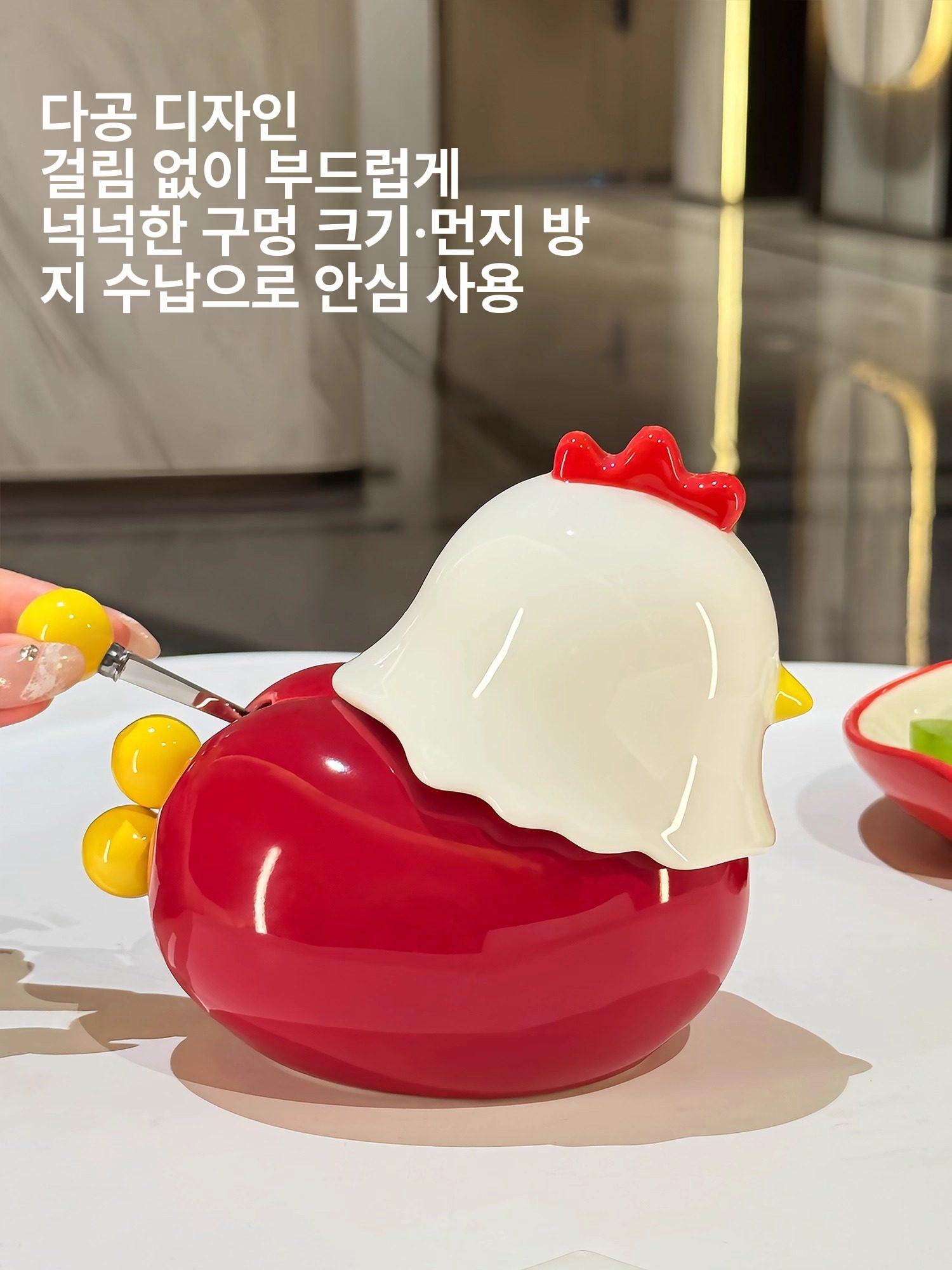 고급 믹 이쑤시개통 면봉 치실 과일 포크 세트 가정용 인테리어 레드 - 상세 이미지 5