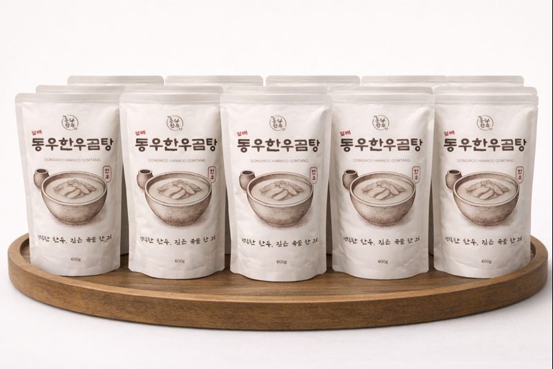 한우 곰탕 600g 10팩 / 20년 전통 월배 동우한우 정육점에서 직접 끓인 진한 사골국 - 상품 이미지