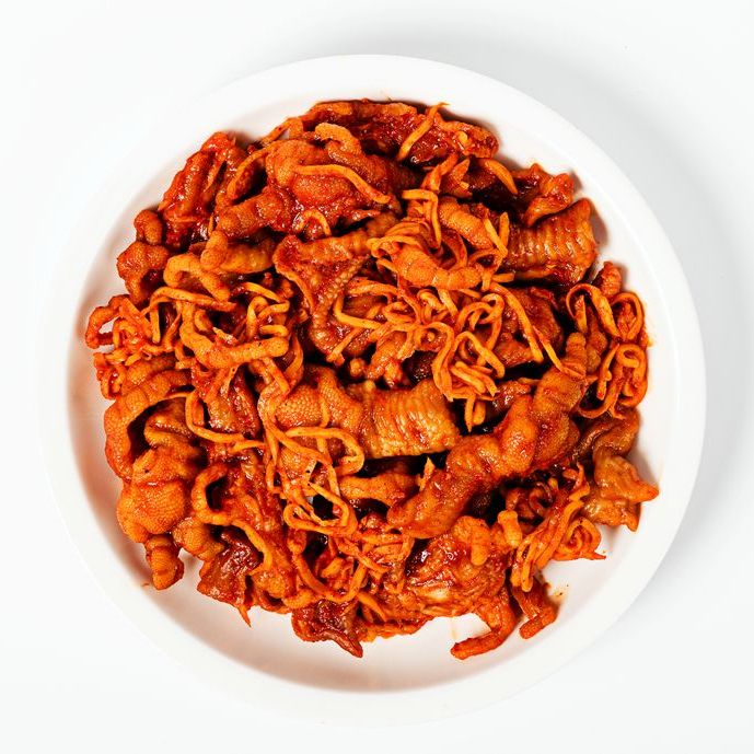 형닭마켓 그린망고닭발 매콤새콤 양념 아삭 망고채 무침 차갑게 먹는 닭발 350g - 상세 이미지 5