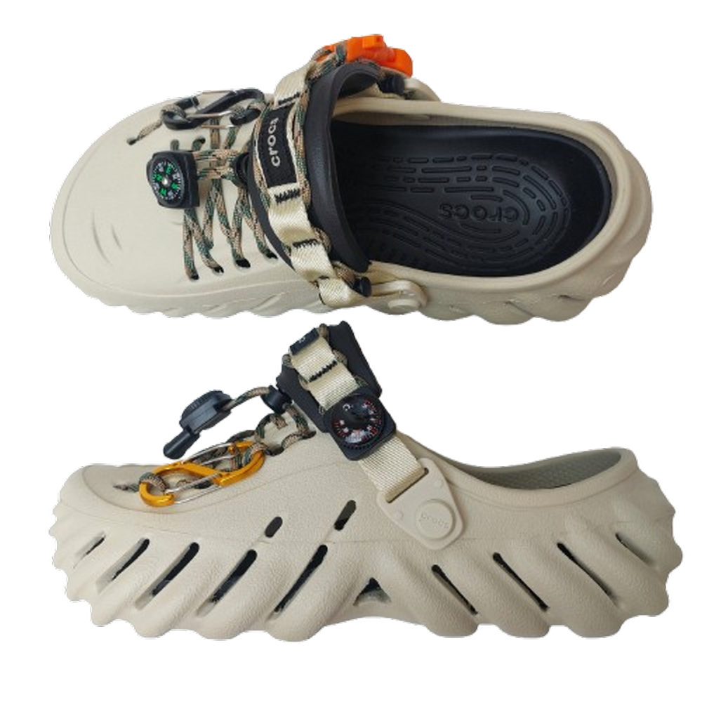 크록스 에코 클로그 본 블랙 파라코드 커스텀 슈즈 207937-2YJ