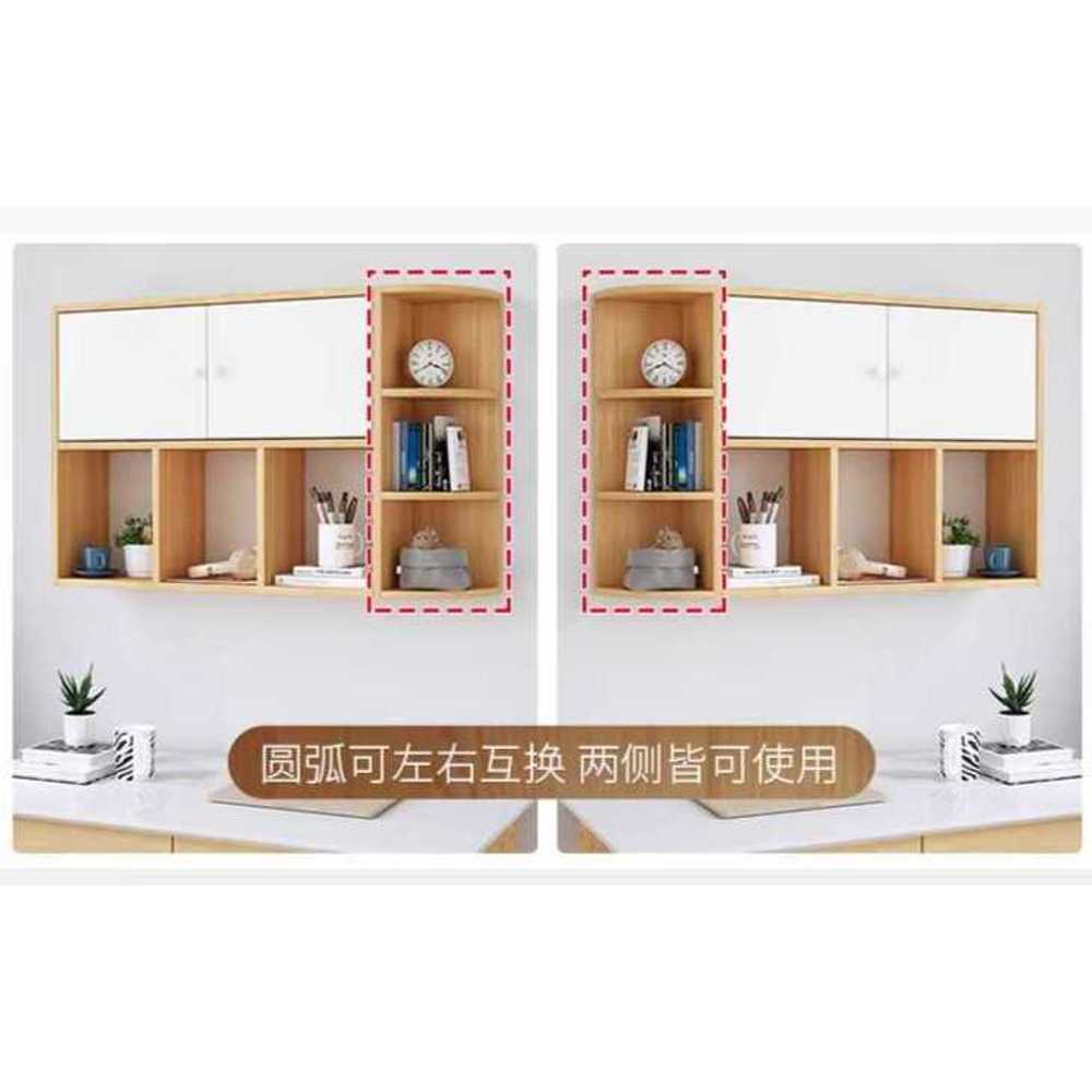 벽걸이 장식장 원목 거실 인테리어 북 진열 책꽂이 100x65cm 아이보리 - 상세 이미지 4
