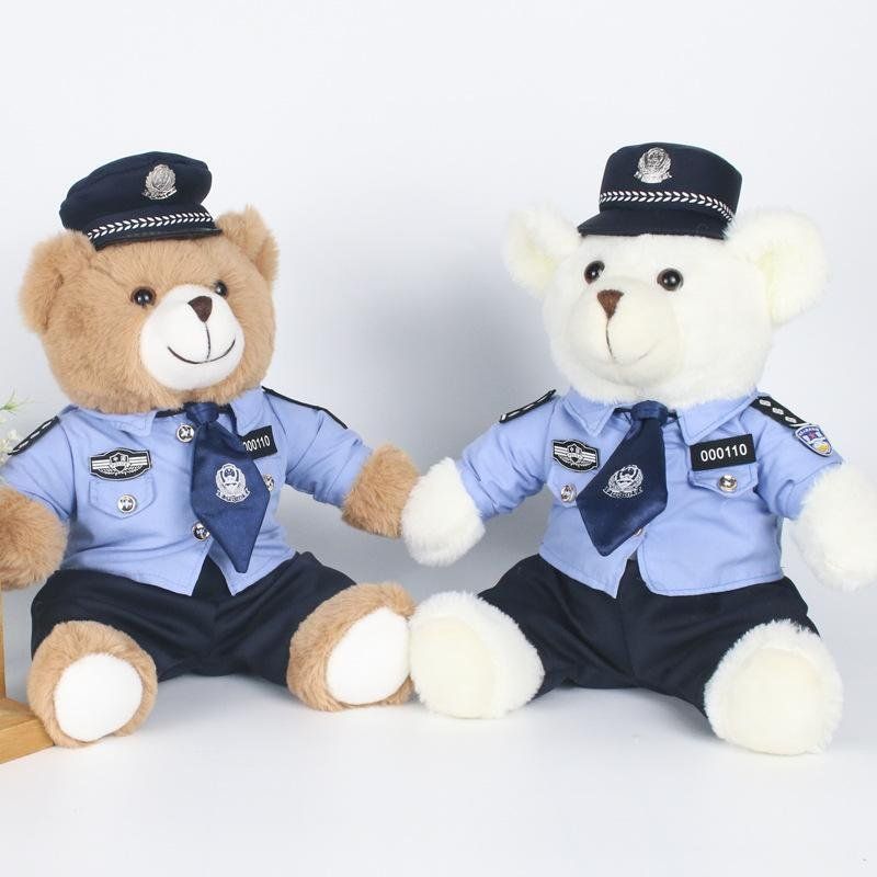 경찰 인형 교통 베어 곰 테디 선물 경찰관 봉제인형 유니폼 맞춤 피규어 곰돌이 - 상품 이미지