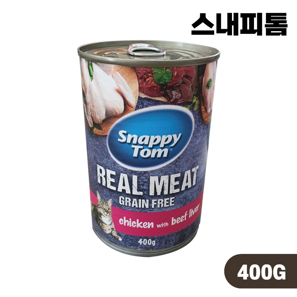 스내피톰 캔 고양이 주식캔 습식 치킨위드 비프리버, 400g, 1개 - 상품 이미지