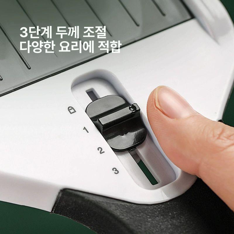 두께 조절 야채 슬라이서 절단두께 자르기 과일 투명 슬라이서 손 보호대 - 상세 이미지 4