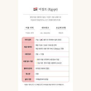 이집트 이심 eSIM 카이로 요르단 아프리카 등 경유지 포함 15일 데이... 솔직 후기 | 실사용자 리뷰 분석 - 상품 이미지 2