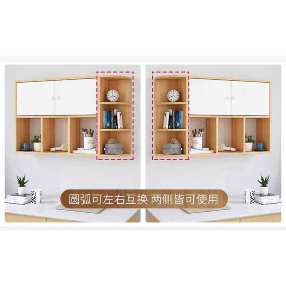 거실 벽면 진열장 우드 책꽂이 인테리어 수납 진열대 120cm 아이보리 - 상세 이미지 3