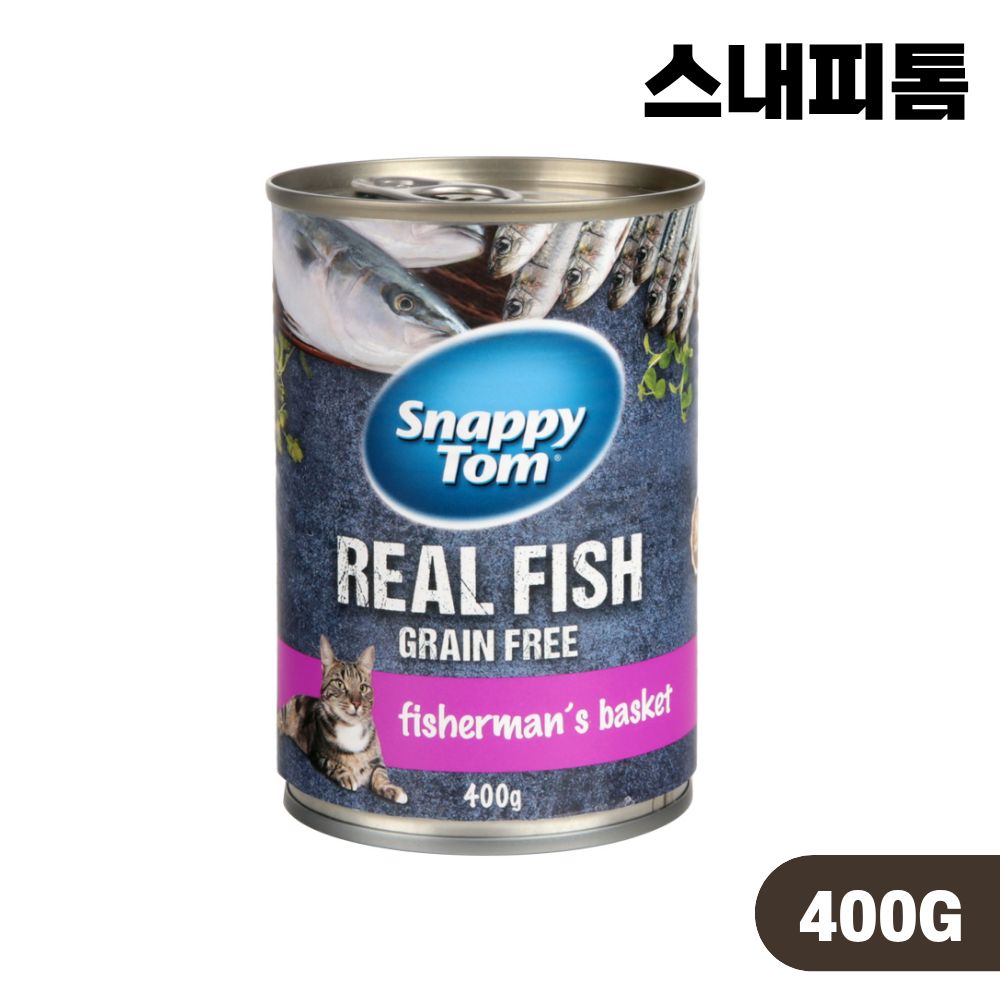 스내피톰 캔 고양이 주식캔 습식 피셔맨 바스킷, 400g, 1개 - 상품 이미지