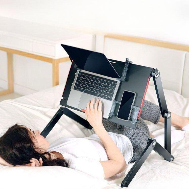 침대독서대 거치대 눕서대 노트북 책상 누워서 보는 독서대 블랙 (53cm 4다리) - 상세 이미지 3