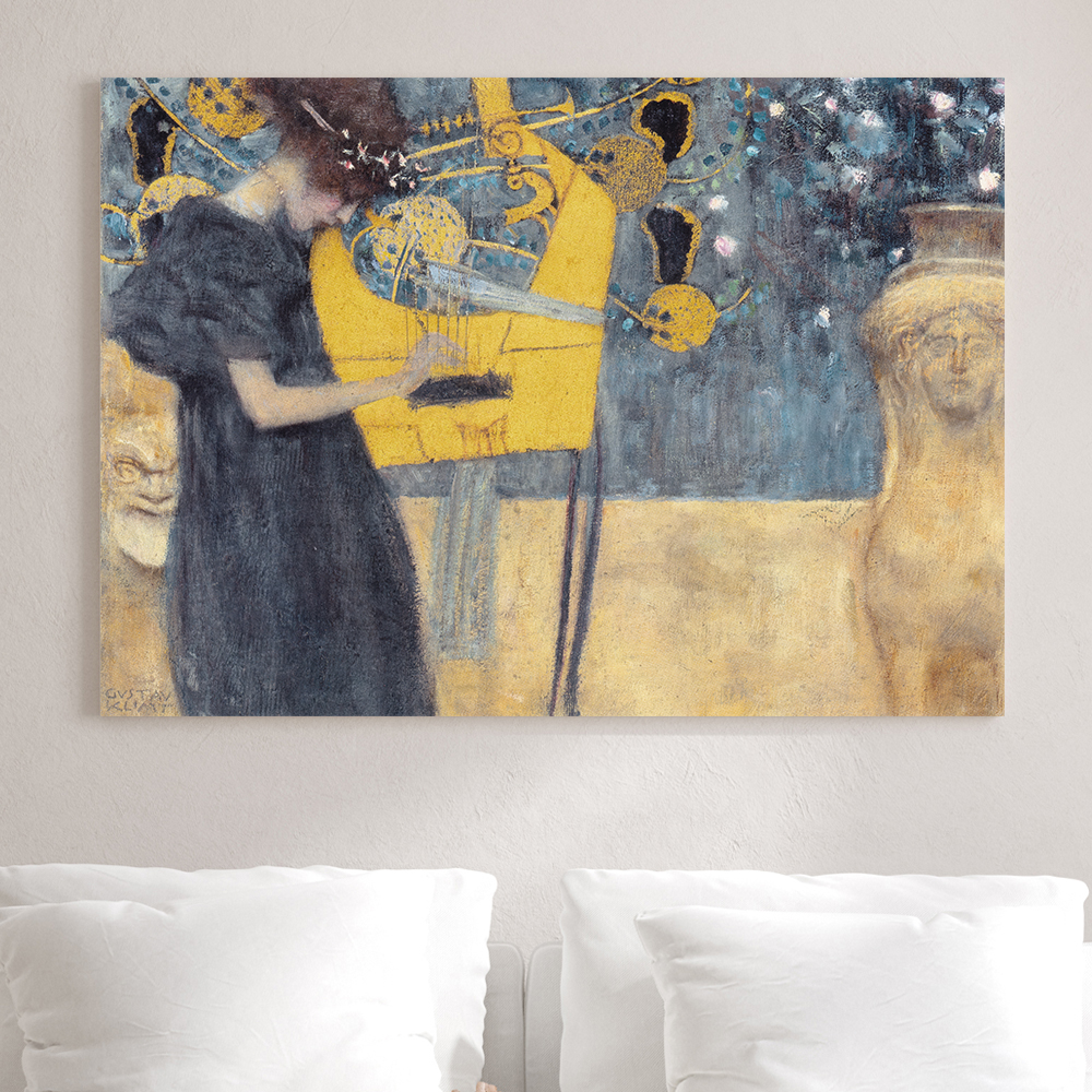 구스타프 클림트 인테리어 그림 액자 포스터 명화 Music I 1895 - 상품 이미지