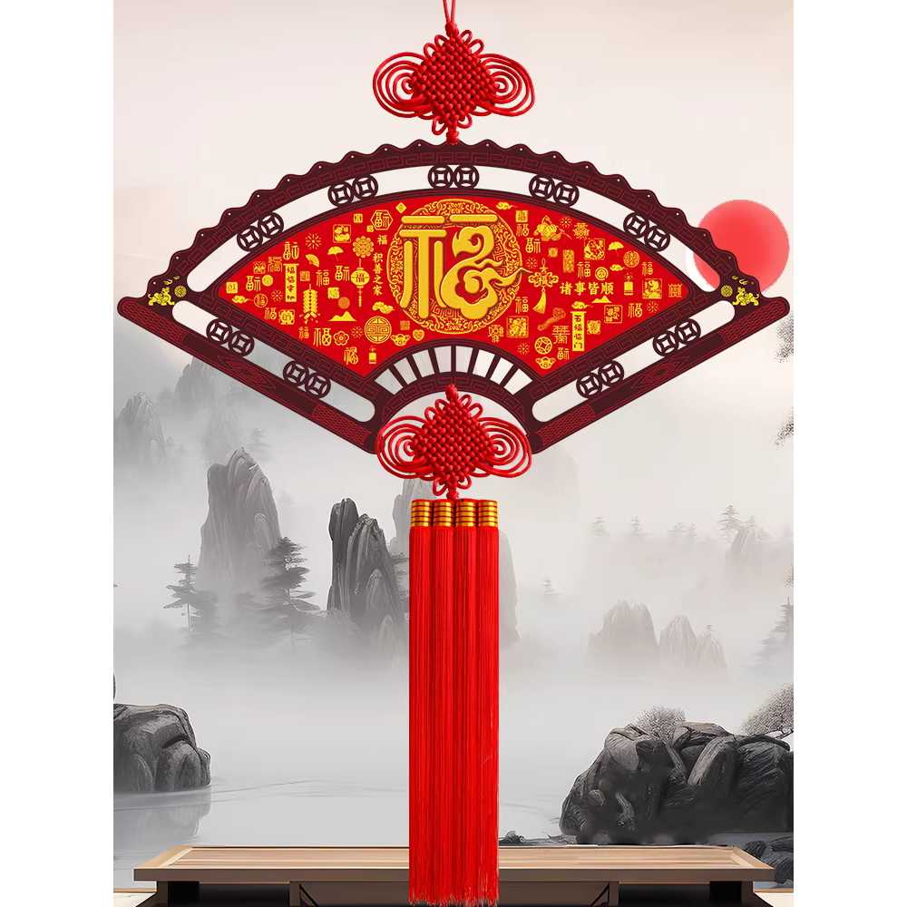 중화 인테리어 소품 중국식 벽장식 한자 무늬 목재 A형 56x96cm - 상세 이미지 4
