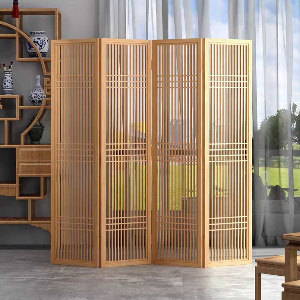 한옥 파티션 전통 가벽 창호 인테리어 실내 문살 찻집 180x45cm 2폭 짙은 갈색 - 상세 이미지 3