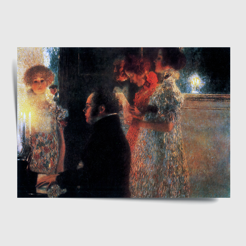 구스타프 클림트 인테리어 그림 액자 포스터 명화 Schubert 1899 - 상세 이미지 2