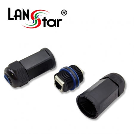 라인업시스템 랜스타 LS-WPCOP-C6 방수 공사 연결용 랜 커플러 I형 CAT6 FTP IP67
