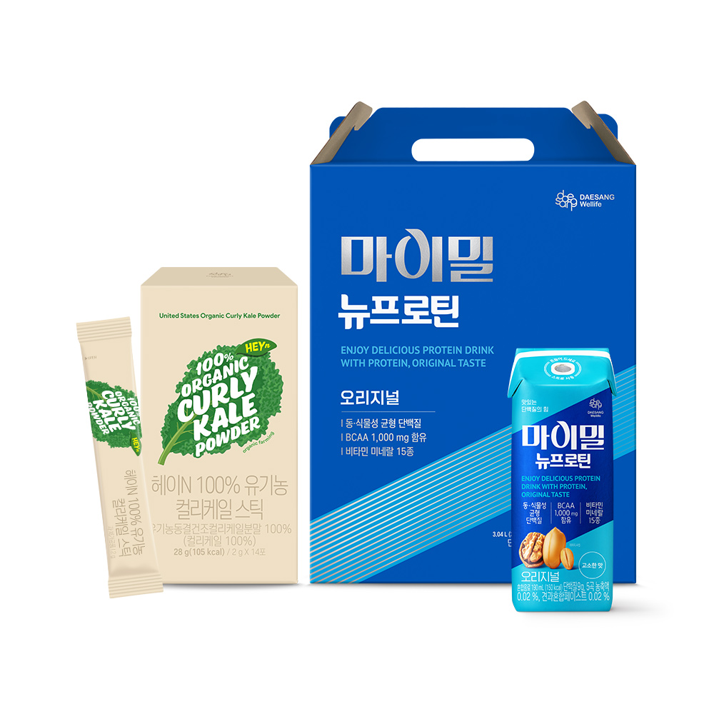 마이밀 뉴프로틴 오리지널 190 mL 16팩 + 헤이N 100% 유기농 컬리케일 2g 14포 SET - 상세 이미지 4