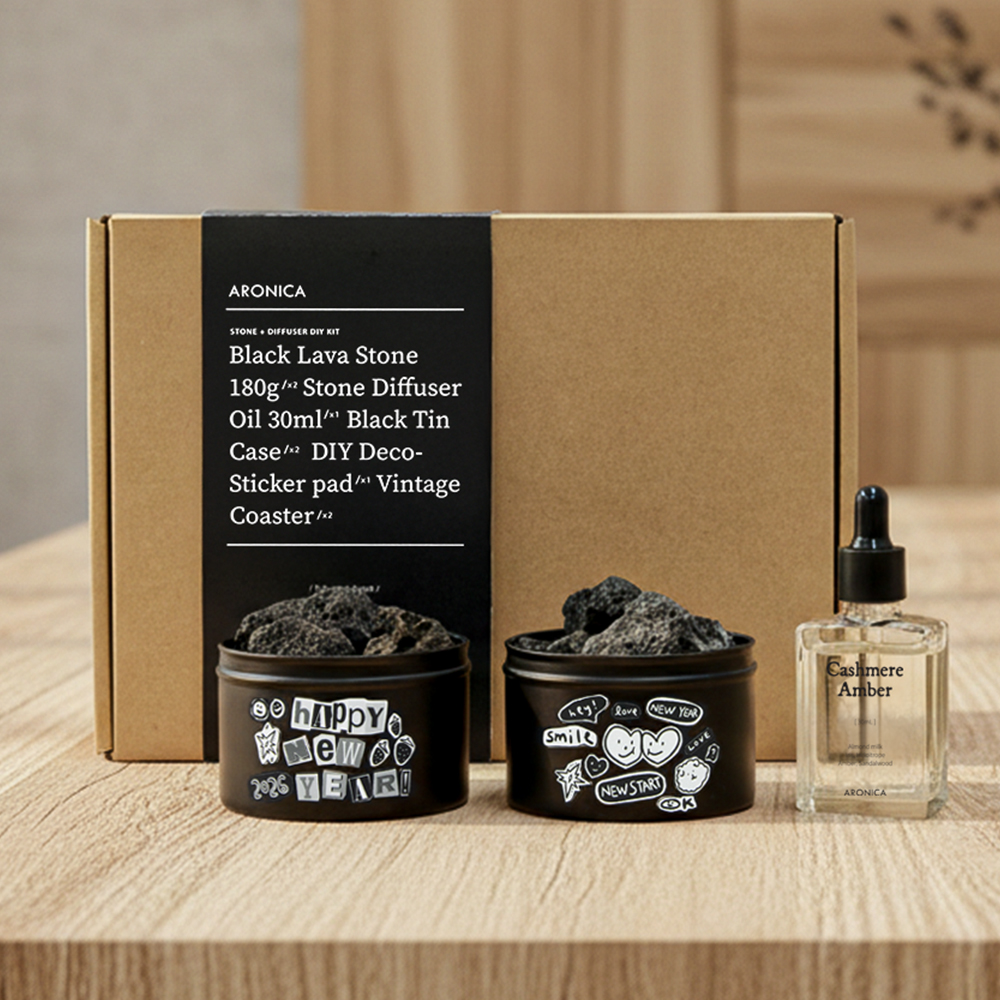 화산석디퓨저 디퓨저현무암 라지 30ml 180g 2P 선물세트 DIY스티커&코스터 - 상세 이미지 2