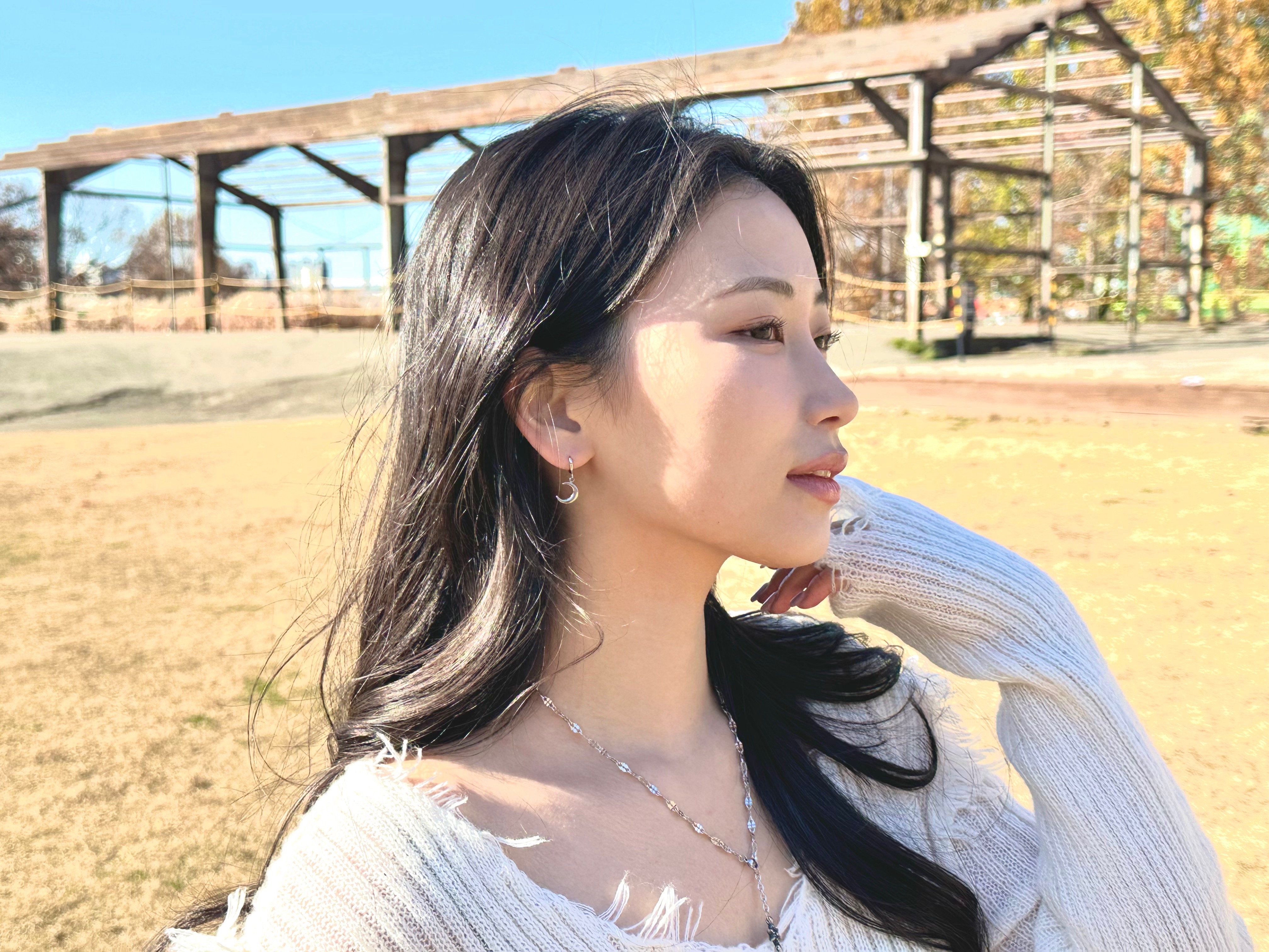 써지컬 스틸 드롭 귀걸이 몬드 달 귀걸이 - 상세 이미지 2