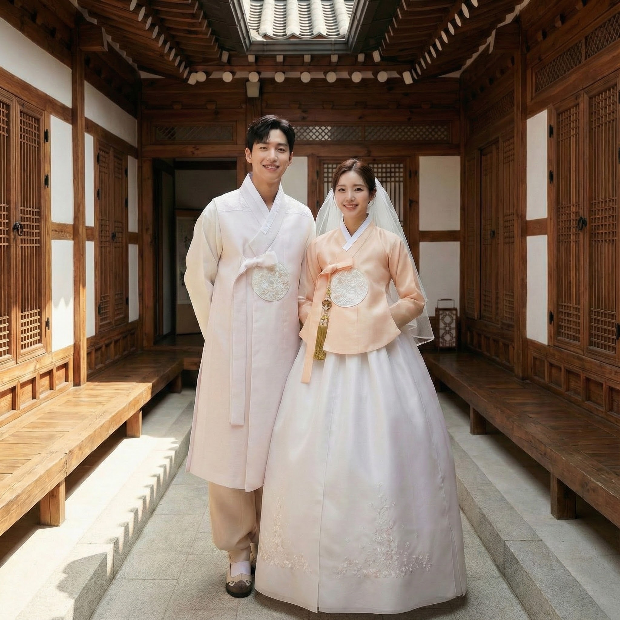 은가비한복 [허니봉봉] 신랑신부 한복대여 결혼식 커플 웨딩촬영 2부 드레스 피로연 돌잔치 - 상세 이미지 3