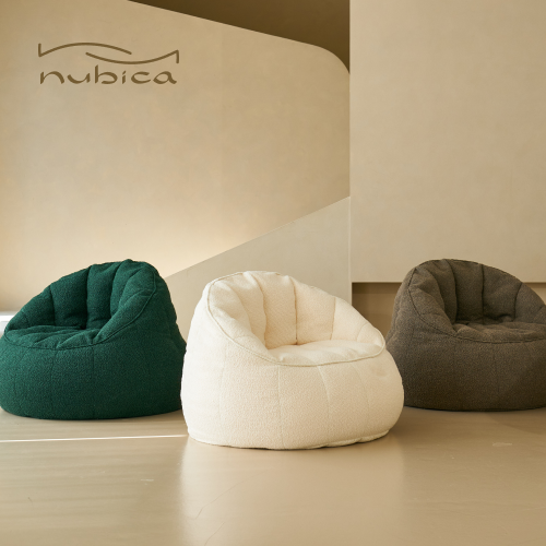 빈백소파 1인용  부클 감성컬러 누비카 프리미엄 빈백 딥 포레스트(Deep Forest)