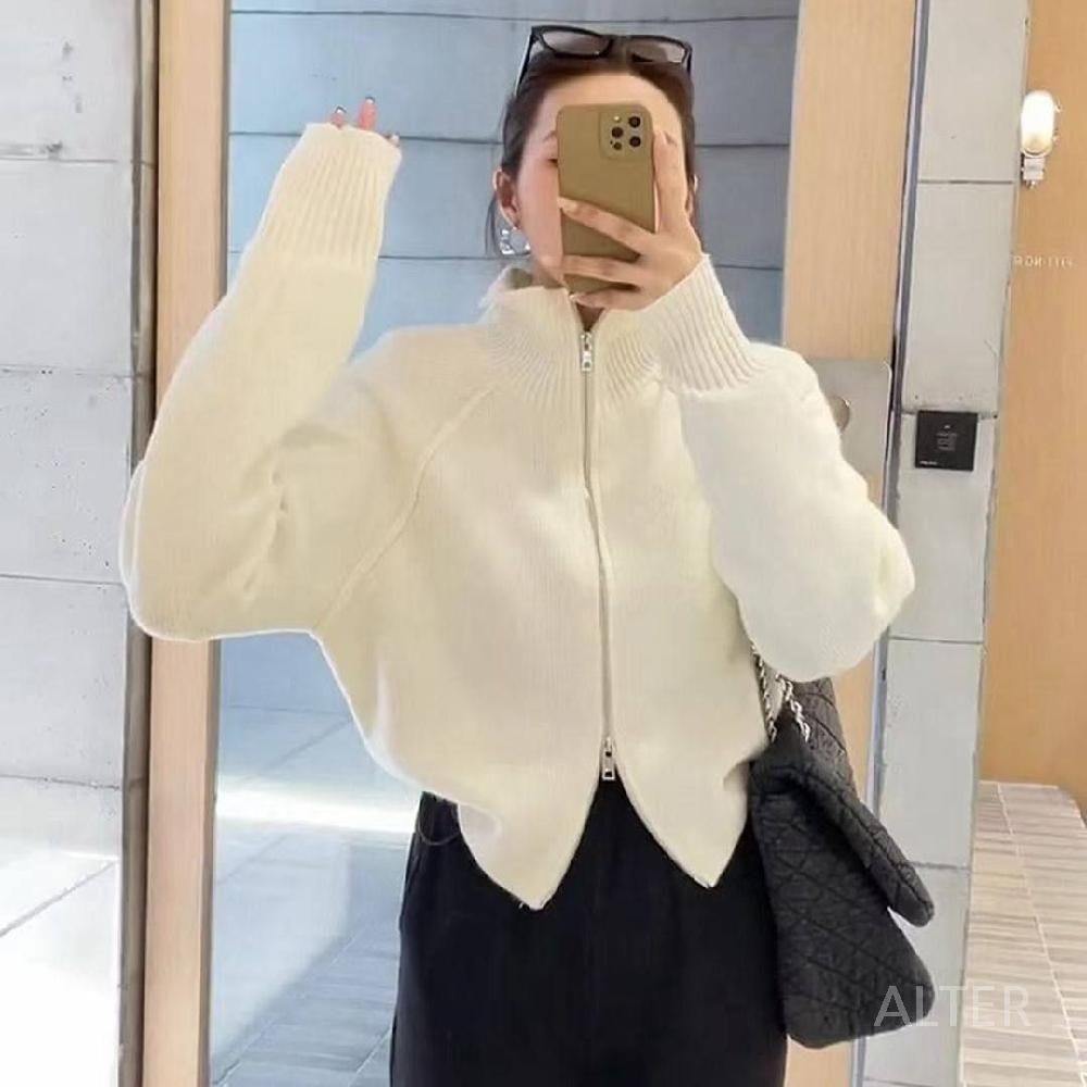 초록색 가디건 코발트블루 파란색 하늘색 파랑색 - 상세 이미지 4