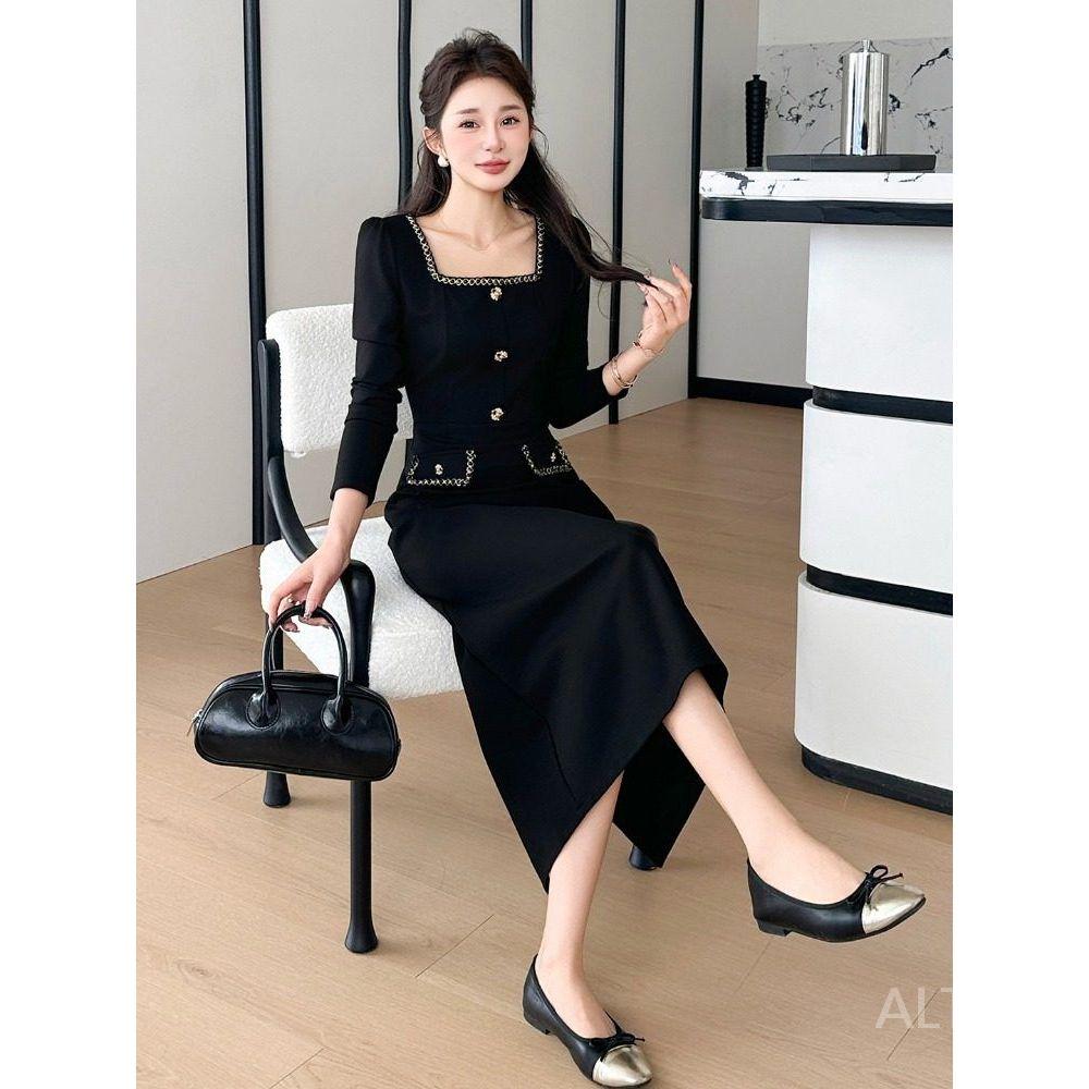 데이트룩 정장 세련된 칼라넥 블랙 오피스룩 - 상세 이미지 2