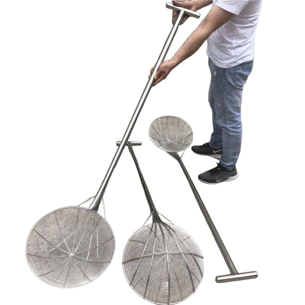 대형 뜰채 양식장 물고기 채망 건지게 장대 뜰망 스테인리스 32cm 직경 80cm 손잡이 - 상품 이미지