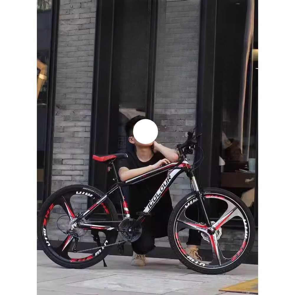 입문 MTB 청소년 통학 자전거 경량 산악 등교 라이딩 24인치 스포크 (블랙화이트) - 상세 이미지 4