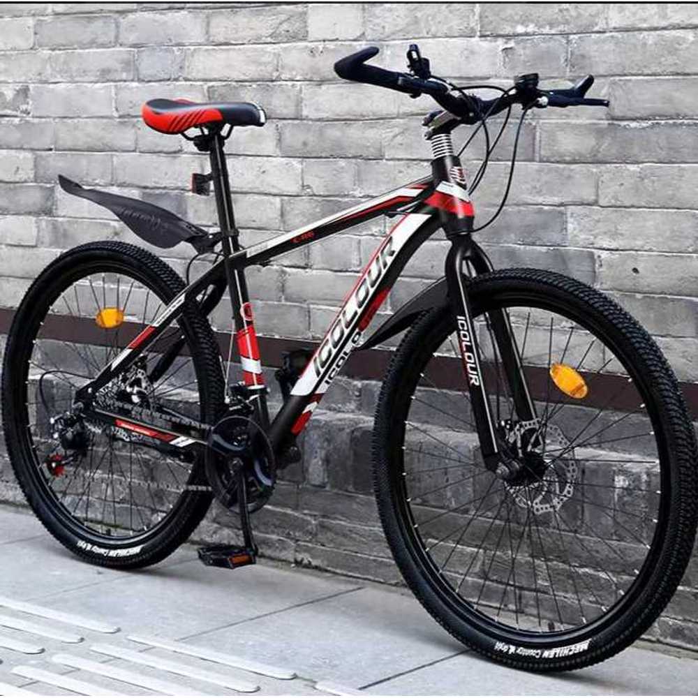 입문 MTB 청소년 통학 자전거 경량 산악 등교 라이딩 24인치 스포크 (블랙화이트) - 상세 이미지 2