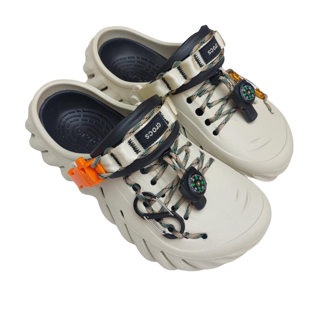 크록스 에코 클로그 본 블랙 파라코드 커스텀 슈즈 207937-2YJ