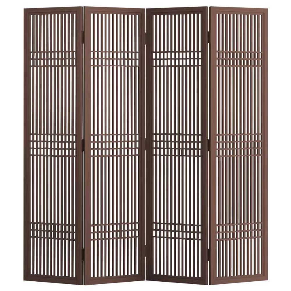 한옥 파티션 전통 가벽 창호 인테리어 실내 문살 찻집 180x45cm 2폭 짙은 갈색 - 상품 이미지