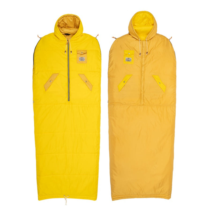 폴러 스터프 냅색 캠핑 침낭 입는 이불 양면 L, YELLOW TROPICANA - 상품 이미지