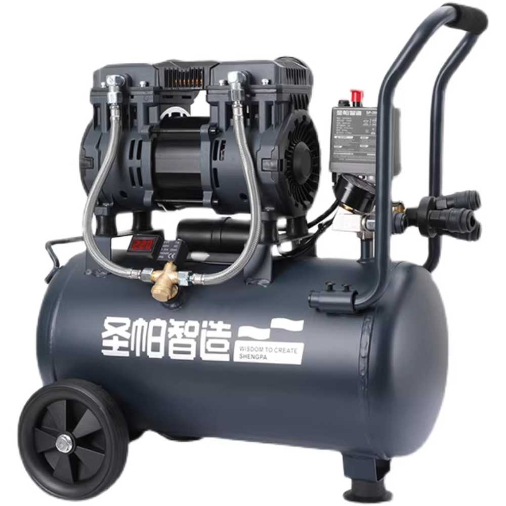 에어 콤프레셔 진공 오일리스 알루미늄 대형 저장 10L 1300W - 상세 이미지 5