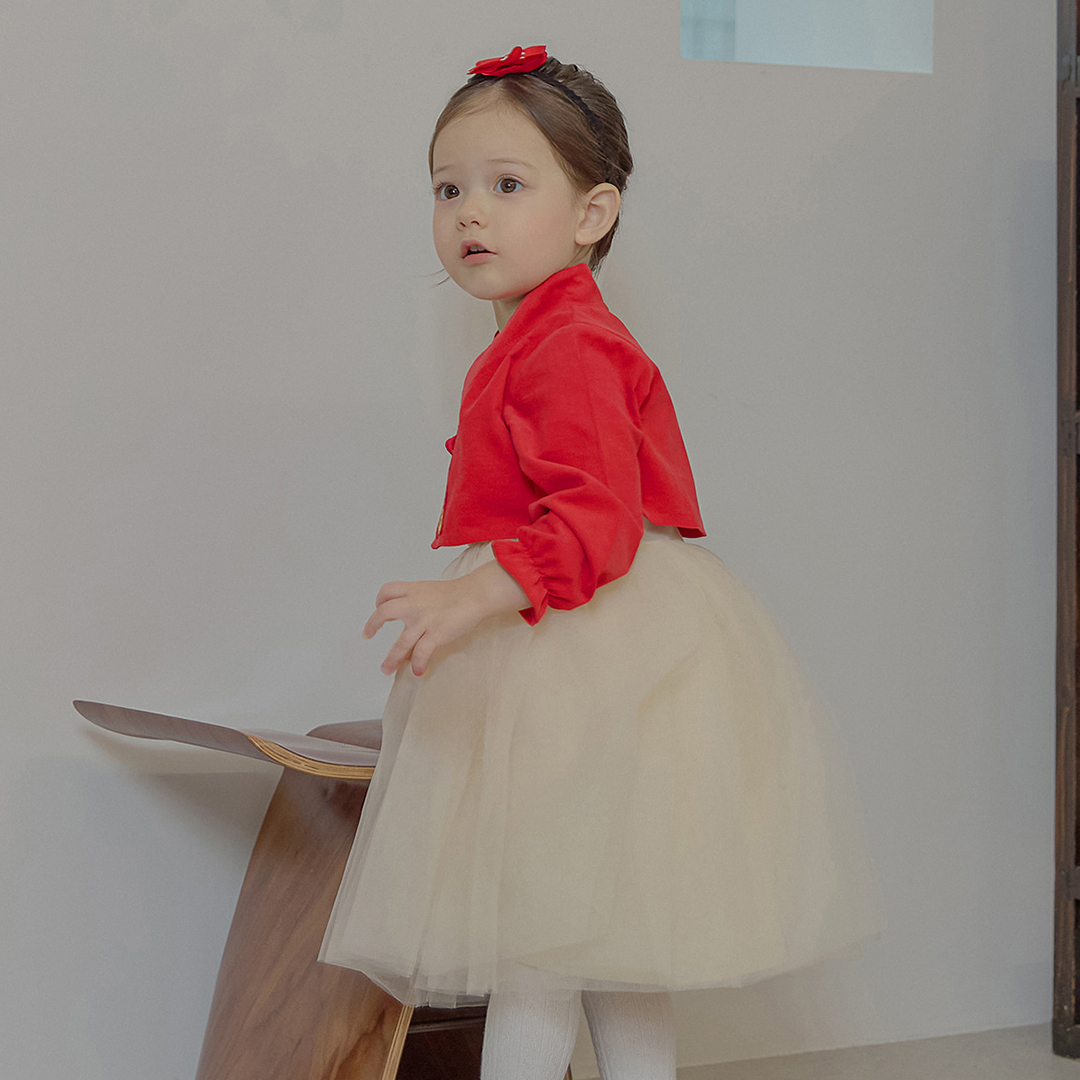여아 백일 돌잔치 명절 어린이집 홍연 한복 - 상세 이미지 3