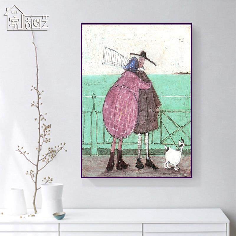 그림액자 거실 소파 배경 벽 장식 그림 북유럽 모던 스타일 A 60x80cm 블랙 알루미늄 - 상품 이미지
